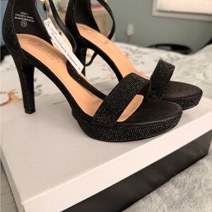 Calvin Klein Black Glitter Women's Heels